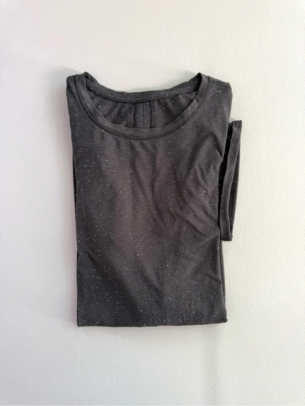 Lululemon Part Ways Tee Black Speckles and Open Back - Maybe size 8 No Tag W3BWJ